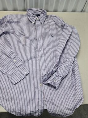 Ralph Lauren Striped Classic Fit Button Down Shirt Men's Size Large